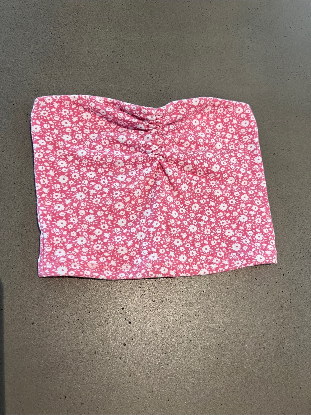 Full Tilt Pink Floral Strapless Tube Top